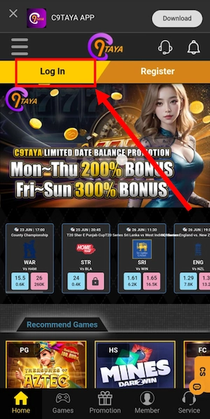 Access the main page via a web browser.