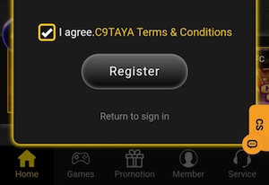 Confirm successful registration